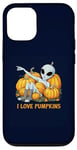 Coque pour iPhone 14 I Love Pumpkins Funny Alien Pumpkin Halloween Humour