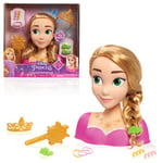 Tête à coiffer Raiponce Princesses Disney, Chevelure Blonde, Coffret de 10 Accessoires, Raiponce, Jouets pour Enfants de 3 Ans et Plus par Just Play