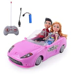 Barbie Motors-mattel Dream Car Cabrio Glamour-fjärrkontroll för barn Tvåsitsig, Realistisk, Rosa