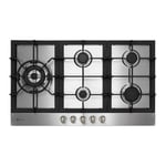 Parmco 900mm Gas Hob, 4 Burner + Wok, Stainless Steel HO-6-9S-4GW