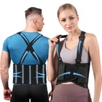 AOFIT Ceinture Lombaire Homme/Femme Support avec Bretelles pour Travail, Chantier,Soulager les Douleurs, Soutien du dos Compression Réglable Lumbar Support SIZE XXL