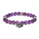 Mala/Armband Ametist Med Buddha