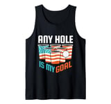 USA Flag Beer Pong Game 4th Of July Beer Any Hole Is My Goal Tank Top