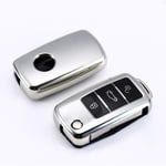 For VW Polo Golf Passat Touareg Tiguan Beetle Bora, New Soft TPU Car Key Case Fob Cover Shell Frame