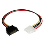 Startech 30 cm SATA till Molex LP4-strömkabeladapter