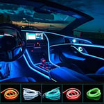 LED Lampe Décorative, Bande LED d'éclairage intérieur de Voiture 1M/2M/3M/5M, Guirlande de décoration, lumières atmosphériques, néon Flexible, Produits de Voiture, Partie intérieure (1M-USB, Orange)