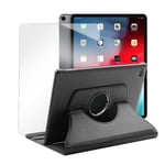 Etui Rotatif En Simili Cuir + Verre Trempé Pour Ipad Pro 11" (2018) (A1980/A2013/A1934) - Noir - Visiodirect -