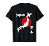 Japan Map and Japanese Culture Lover Tee Men Women Pride T-Shirt