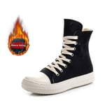 (44-Canvas vuorattu fleece)ro High Top kengät Platform naisten saappaat Canvas saappaat nauhalliset vapaa-ajan saappaat Owen naisten tennarit Miesten lenkkarit