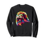 Colorful Abstract Art Lion Head - Pop Art Lion, Wildlife Sweatshirt