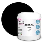 BOX DECO COULEURS Peinture murale acrylique aspect mat Aqua Déco - 2,5L, Noir