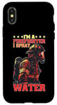 Coque pour iPhone X/XS I'm A Firefighter I Spray Water Sauvetage Humour