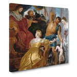 The First Book Of Kings In The Bible by Peter paul rubens Classic Painting Canvas Wall Art Print Ready to Hang, Framed Picture for Living Room Bedroom Home Office Décor, 20x20 Inch (50x50 cm)