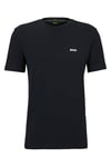 BOSS Mens Tee Stretch-Cotton Regular-fit T-Shirt with Contrast Logo