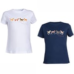 HKM Pony Club T-Shirt, Bleu foncé, 8-9 Ans Mixte Enfant