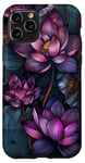 iPhone 11 Pro Purple Lotus Flowers Beautiful Floral Flower Case