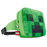 Minecraft Sac Banane avec Sangle Réglable pour Garçon, Sac de Voyage, Sacoche Creeper (Vert)