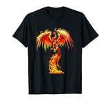 Phoenix Rises From The Fiery Ashes Fantasy T-Shirt