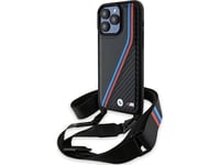 Bmw Bmw Bmhcp15l23psvtk Iphone 15 Pro 6.1" Czarny/Black Hardcase M Edition Carbon Tricolor Lines & Strap