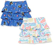 Amazon Essentials Disney | Marvel | Star Wars | Frozen | Princess Girls' Knit Ruffle Scooter Skirts, Pack of 2, Princess Jasmine, 11-12 Years