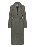 Minus Msnatalie Woolen Belted Coat Grön