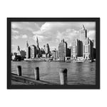 Artery8 Gottscho New York City Shoreline East River 1931 Artwork Framed Wall Art Print 18X24 Inch