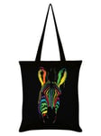 Unorthodox Collective Tote Bag Neon Zebra Black 38x42cm