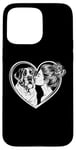 iPhone 15 Pro Max Saint Bernard Mom Dog Art Valentine's Day Heart Case