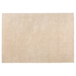 Tapis Poils Longs Shaggy Beige Clair en Polyester et Coton Très Doux au Toucher