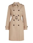 Cotton Db Slim Fit Trench Trench Coat Rock Beige Tommy Hilfiger