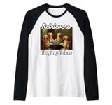 Dogs Playing Poker Dog Golden Retriever Retrievers Card Raglan Baseball Tee