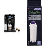 De'Longhi Eletta Evo ECAM 46.860.B Machine à café automatique avec système de lait, cappuccino et expresso sur simple pression d'un bouton, écran LCD et touches tactiles, Noir & DLSC002 Filtre à eau