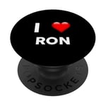 T-shirt avec inscription « I Love RON » PopSockets PopGrip Adhésif