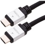 Cablemarkt - Super câble de 10 m de long avec connexion tressée hdmi-a mâle vers hdmi-a mâle