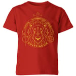 Harry Potter Gryffindor Lion Badge Kids' T-Shirt - Red - 3-4 Years