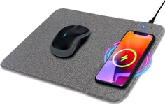 Tapis de Souris Induction-Recharge sans Fil Rapide Intelligent certifié Qi 1.1 15W-léger-Ergonomique-Station Recharge Wireless-Souris-Smartphone-accesoire de Bureau-Gamer.[F682]