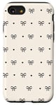 iPhone SE (2020) / 7 / 8 Aesthetic Coquette Black Small Bows & Mini Heart Cute Girl Case