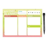 Magnetic To Do List, Daily Planner and Organiser for Fridge, Whiteboard or Office – Get Organised, Reduce Stress, Daily Schedule or Shopping List with My Day Planned Design