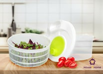 Plastic Large Salad Spinner Leaf Dryer Lettuce Veg Drainer Dressing Herb Water