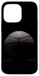 Coque pour iPhone 14 Pro Max Ballon de basket simple noir et blanc