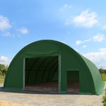 9,15x26 m tunnel (châssis 1m), h. 4,5 m, PRIMEtex 2300, vert foncé