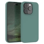 For Apple iPhone 15 Pro Silicone Case Cover Pine Green