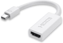 MINI DISPLAY PORT TO HDMI ADAPTER 4K WHITE COMPATIBLE WITH DELL HP