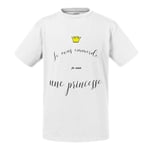 T-Shirt Enfant Je Vous Emmerde Je Suis Une Princesse Dessin Petite Couronne Jaune