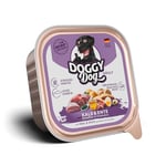 DOGGY Dog Paté veau et canard - 10 x 150 g - Nourriture humide pour chien - Sans céréales - Avec huile de saumon et moule à lèvres vertes - Aliment complet avec pommes de terre et panais - Fabriqué en