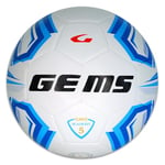 GEMS UN07-0302 Olympique Academy Unisex Ballon de Football récréatif Blanc/ZZURE Taille 5