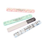 Stainless Steel Nail Files 4 Pack Metal Fingernail File Trimming Polishing For