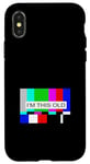 Coque pour iPhone X/XS No Signal - Télévision Off Air Funny Old Age