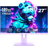 Monitor de Jeu Violet 27 Pouces 1080P 180hz FHD (1920X1080) IPS 1ms MPRT 16:9,Compatible PC,Prise en Charge 144hz/165hz/180hz,AMD Freesync Premium,Ports DisplayPort et HDMI,Montage VESA