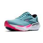 Brooks Women's Glycerin GTS 21 Sneaker, Moroccan Blue Aqua Pink, 5.5 UK